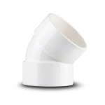 كوع UPVC زاوية 45° مقاس 1 انش لون ابيض