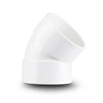 كوع UPVC زاوية 45° مقاس 1½ انش لون أبيض