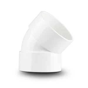 كوع UPVC زاوية 45° مقاس 1½ انش لون أبيض