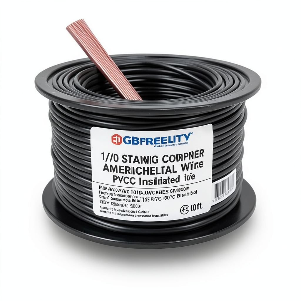1/0 AWG Stranded Copper American Electrical Wire PVC Insulated 105°C Black 600V 500ft | Asharqiyah Cables Company for Industry