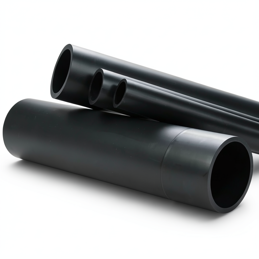 مواسير HDPE ضغط 10 بار PE 100 قطر خارجي 225 مم سماكة 13.4 ملم لون اسود