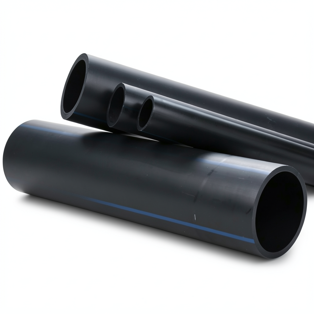مواسير بلاستيك HDPE ضغط 10 بار [PE 100] قطر خارجي 250 مم سماكة 14.8 مم لون أسود