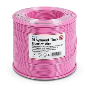 سلك كهرباء نحاس مجدول 16 AWG مطلي بالقصدير، معزول PVC 105°C، زهرى، 600 فولت، 2500 قدم | شركة كابلات الشرقية للصناعة