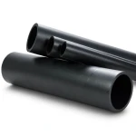 مواسير HDPE ضغط 10 بار PE 100 قطر 560 مم سماكة 33.2 مم لون اسود