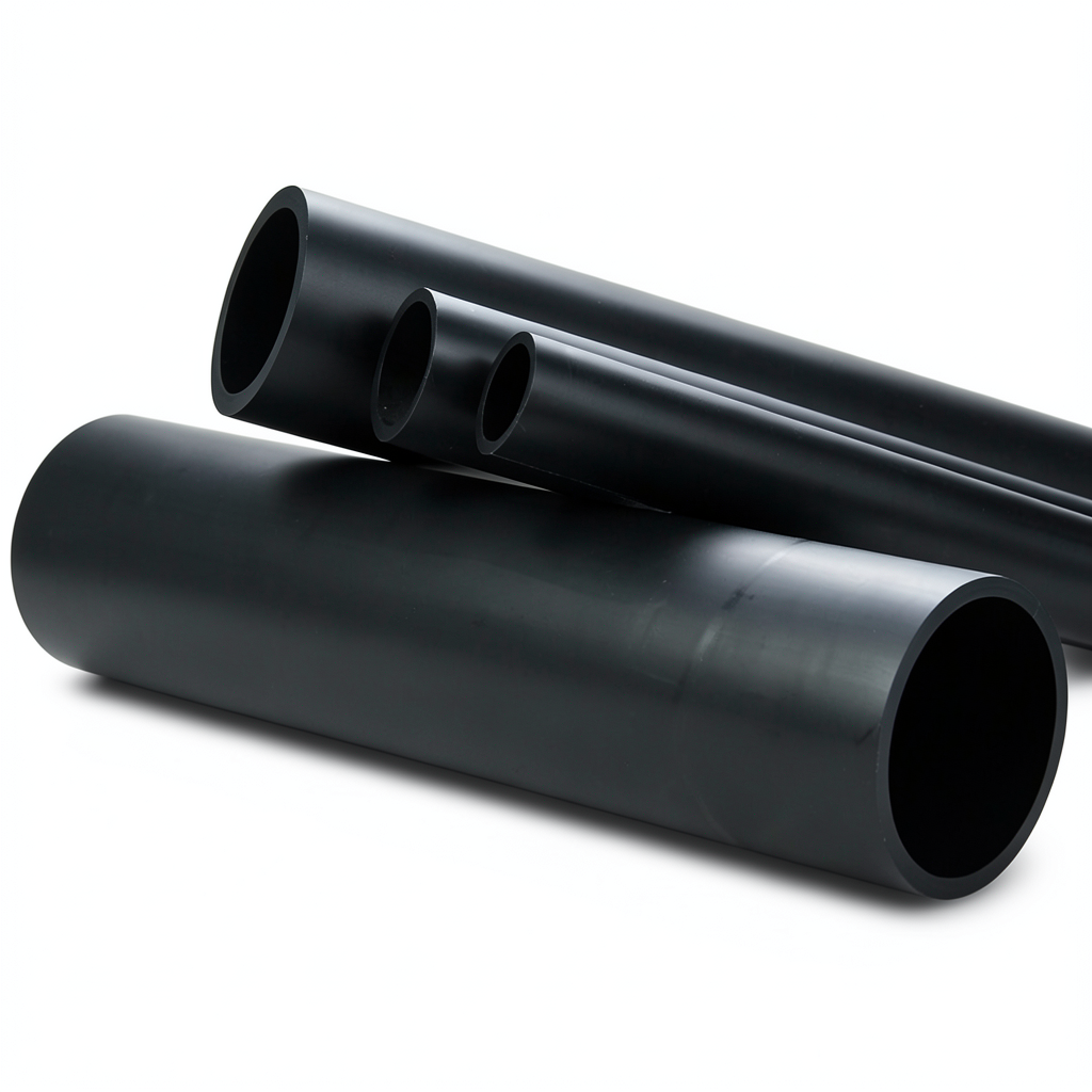 High Density Polyethylene Pipe PN 10 Bar PE 100 Size 900 mm Black