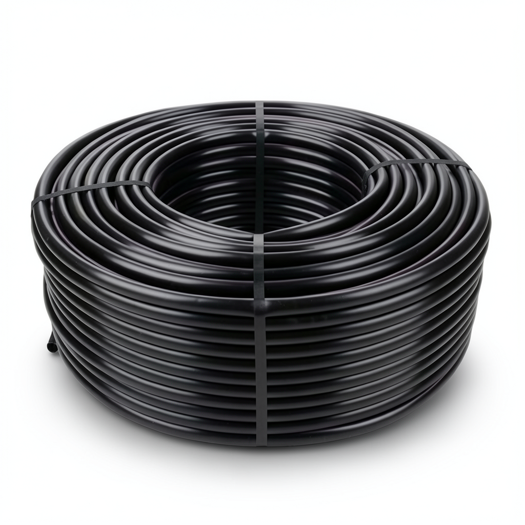 High Density Polyethylene Coil Pipe 16 Bar PE 100, 110 mm SDR 33, Black