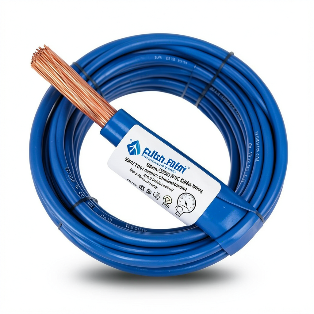 Flexible Single Electric Wire 95mm2 450/750V Copper Conductor PVC Insulated Blue | Riyadh Cables Group