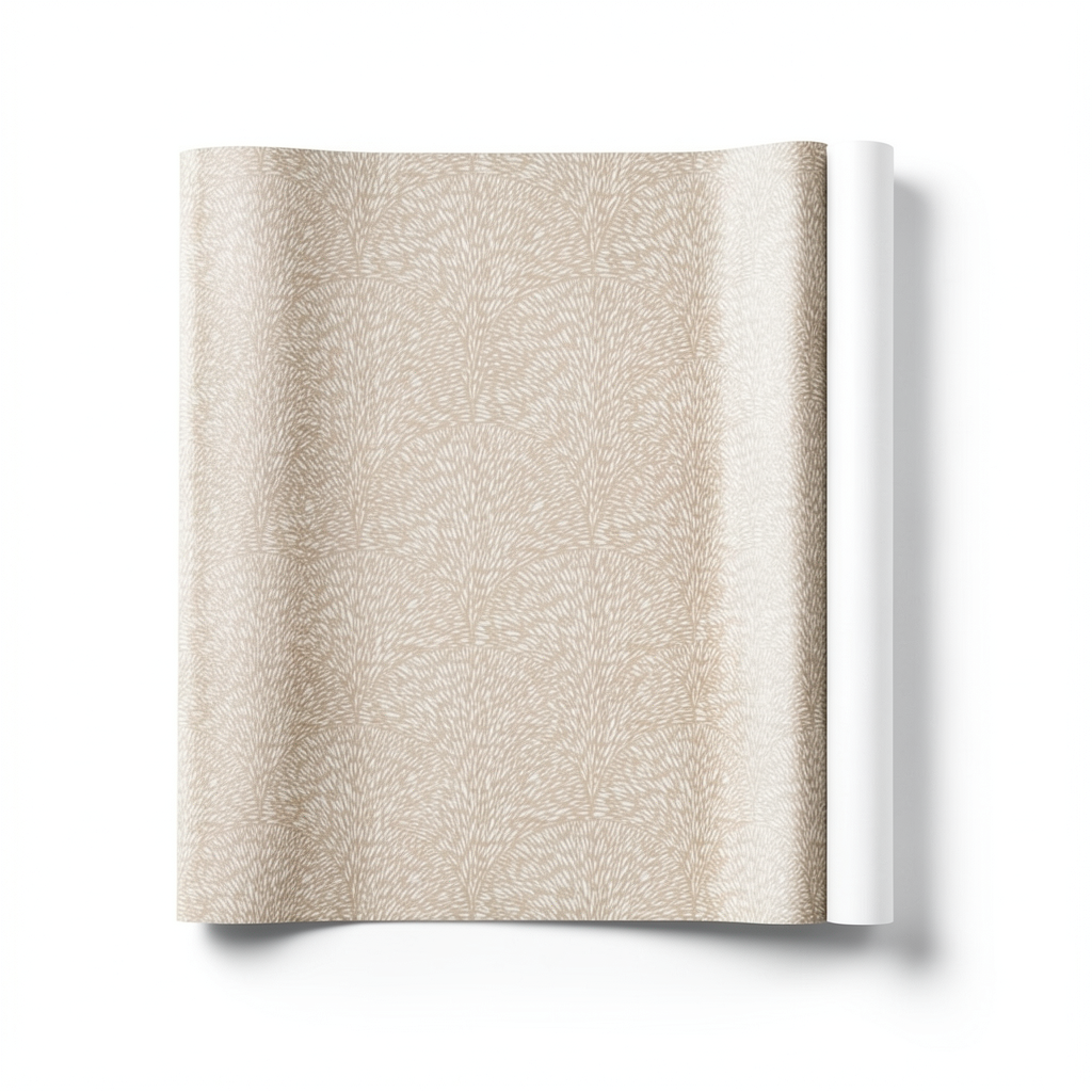 Patterned Wallpaper Beige Color 10 m x 0.53 m, Model G56608