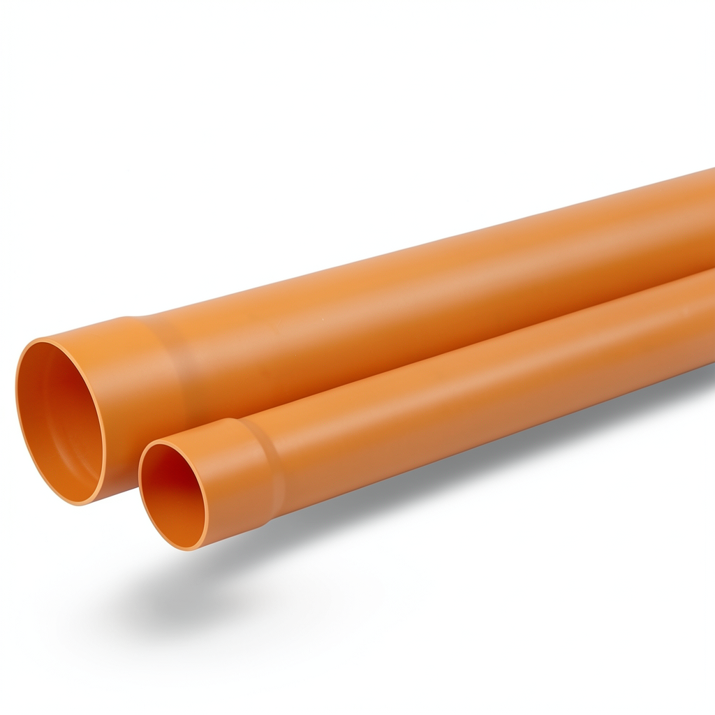 انابيب بلاستيك UPVC ضغط 160 psi مقاس 1/2 1 إنش سماكة 2.36 مم لون برتقالي | مصنع المُنى