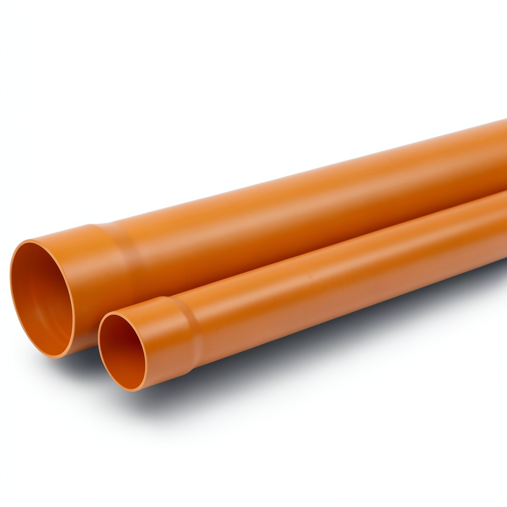 UPVC Pipe Nominal Pressure 160 psi Size 3 inch Thickness 3.94 mm Orange Brown Color
