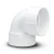 UPVC Elbow 90° 1½ inch White Color - Image 1