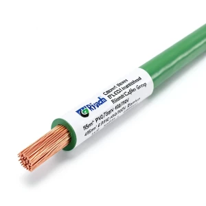 Copper Stranded Electric Wire 185mm 450/750V PVC Insulated Green | Riyadh Cables Group
