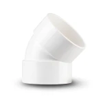 كوع UPVC زاوية 45° مقاس 1 انش لون ابيض