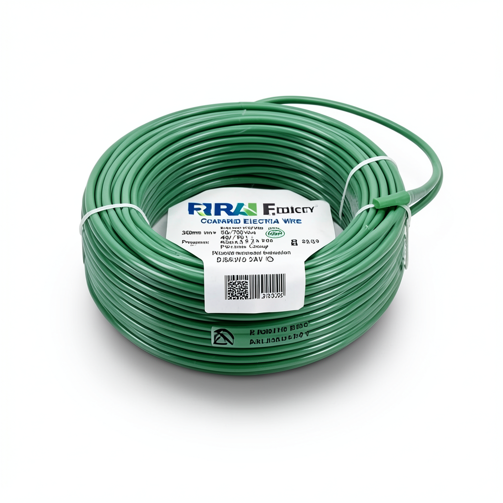 Copper Stranded Electrical Wire 300mm 450/750 Volts PVC Insulated Green | Riyadh Cables Group