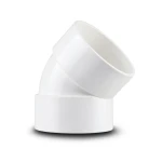 كوع UPVC زاوية 45° مقاس 1½ انش لون أبيض