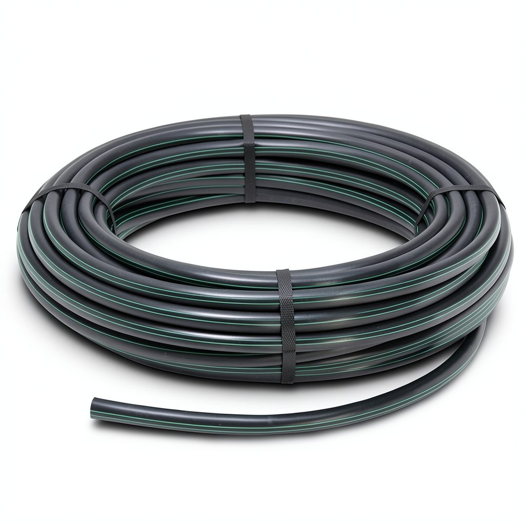 لفة أنابيب HDPE ضغط 15.7 بار PE 63 قطر خارجي 140 مم SDR 6 لون أسود