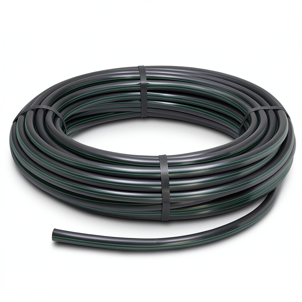 HDPE Plastic Coil Pipe Nominal Pressure 15.7 Bar PE 63 160 mm SDR 6 Black