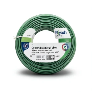 Copper Stranded Electrical Wire 300mm 450/750 Volts PVC Insulated Green | Riyadh Cables Group