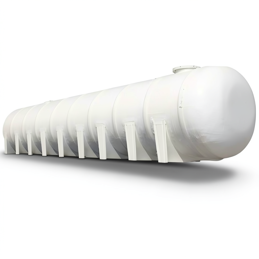 Water Tank Marjan Horizontal 9000 Liter Fiberglass Diameter 149 cm Length 547 cm