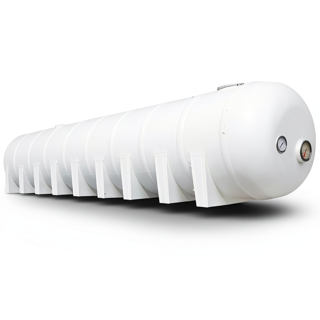 Water Tank Marjan Horizontal 10000 Liter Fiberglass, Diameter 149 cm, Length 605 cm
