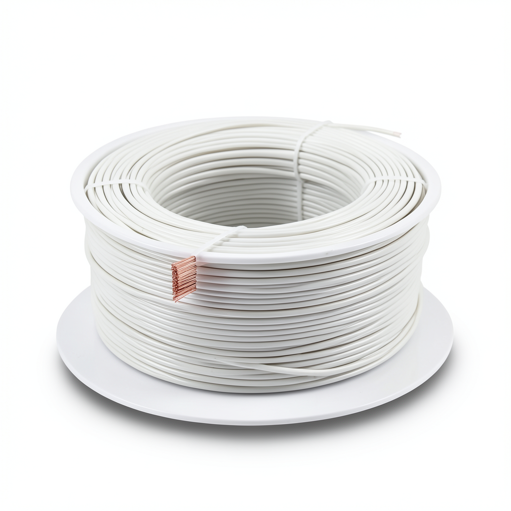 سلك مجدول 10 ملم 450/750 فولت، موصل نحاس، عزل PVC لون ابيض | مجموعة كابلات الرياض
