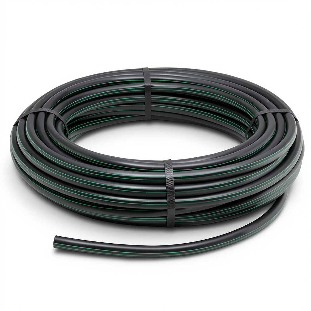 لفة أنابيب HDPE ضغط 15.7 بار PE 63 قطر خارجي 140 مم SDR 6 لون أسود