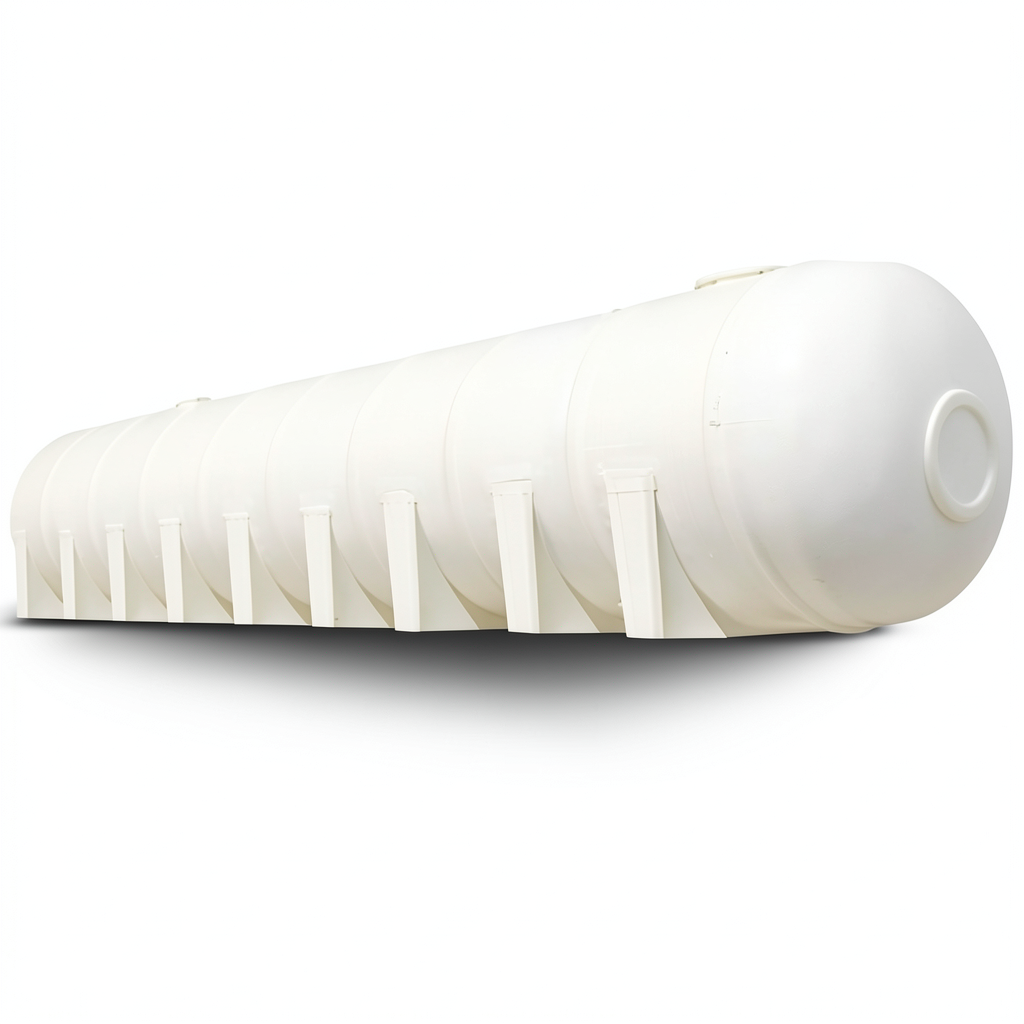 Water Tank Marjan Horizontal Fiberglass 20000 Liter Capacity, Diameter 200 cm, Length 684 cm