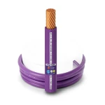 كابل نحاس THHN/THWN معزول PVC 105° قطر 9.3 مم 600 فولت 500 قدم بنفسجي | شركة الفنار