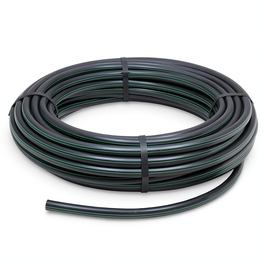 HDPE Plastic Coil Pipe Nominal Pressure 9.8 Bar PE 63 OD 25 mm SDR 9 Black