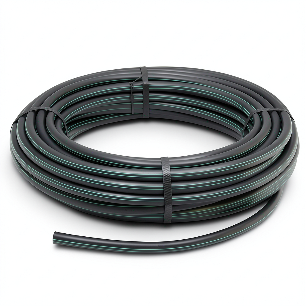 لفة أنابيب بلاستيك HDPE ضغط 9.8 بار PE 63 قطر خارجي 125 مم SDR 9 لون أسود