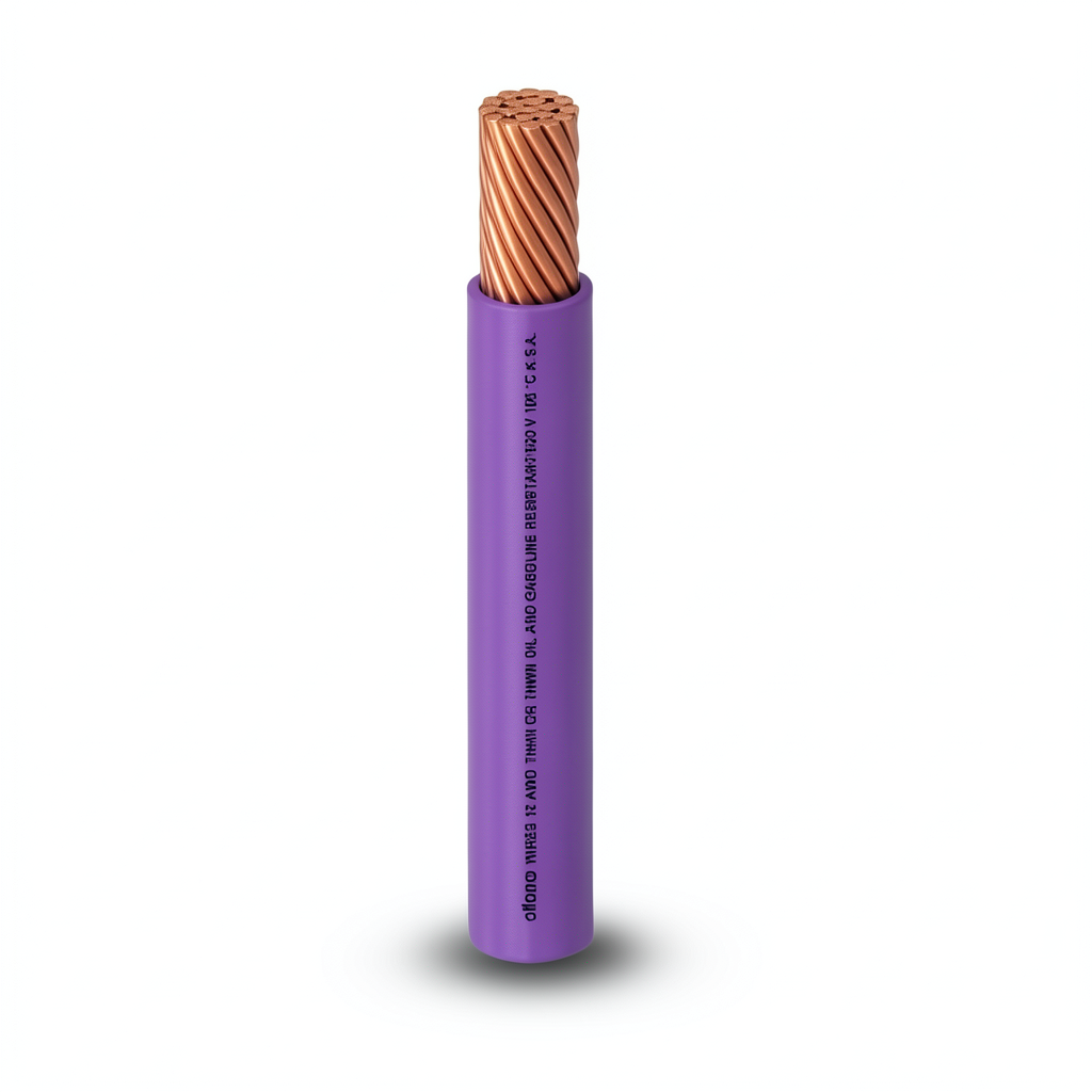 THHN/THWN Copper Cable 4.4 mm Diameter PVC 105°C Insulation Violet 600 Volt 2500 Feet | Al Fanar