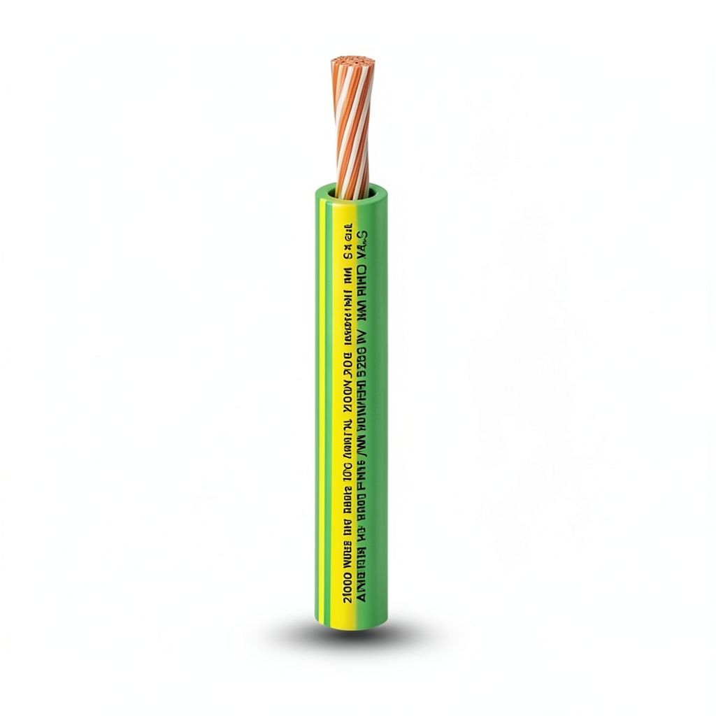 كابل نحاس THHN/THWN معزول PVC 105° قطر 2.7 مم 600 فولت طول 2500 قدم أصفر مع أخضر | شركة الفنار