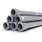 UPVC Pipes PN 4 Bar Size 140 mm Thickness 2.8 mm Gray Color | SAPPCO