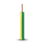 كابل نحاس THHN/THWN معزول بمادة PVC 105° قطر 3.4 مم 600 فولت طول 2500 قدم أصفر مع الأخضر | شركة الفنار