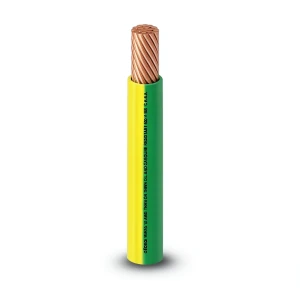 كابل نحاس THHN/THWN قطر 3.8 مم معزول PVC 105° أصفر مع أخضر | شركة الفنار