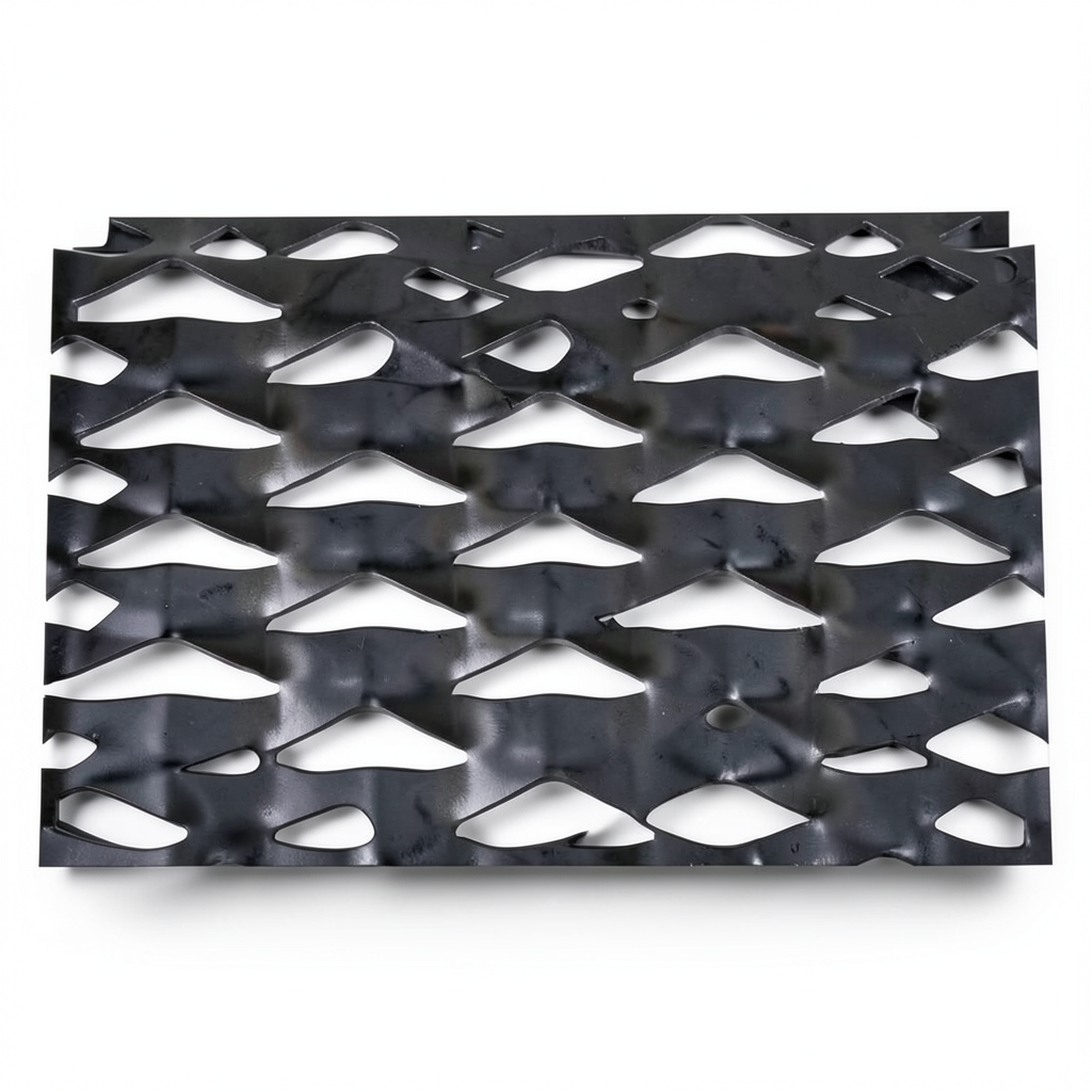 سلك شبك ممدد (بقلاوه) حديد اسود نموذج معماري سمك 1.8 mm مقاس 1.22×3 M