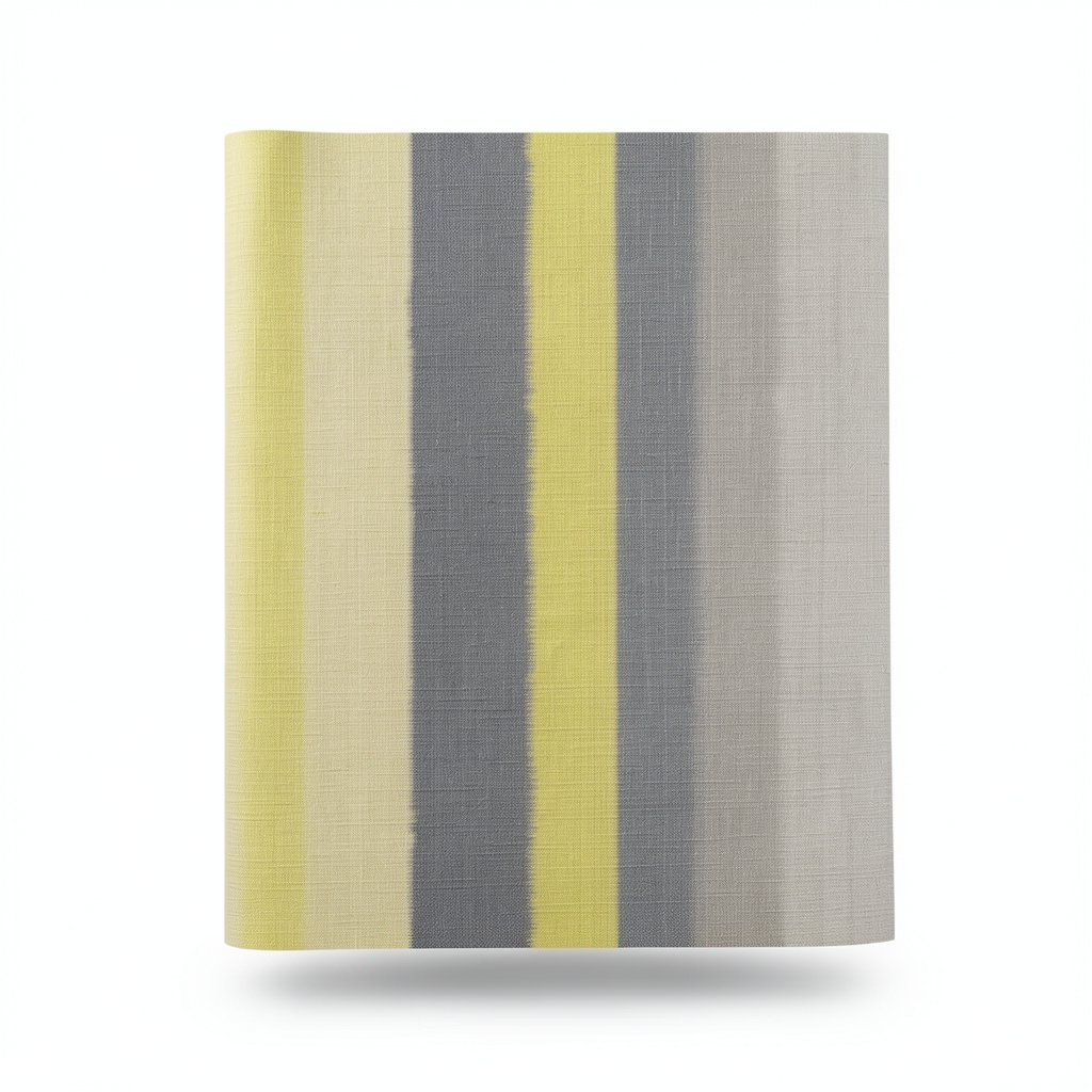 Striped Wallpaper Yellow with Gray, 10m x 0.73m, Model 45123