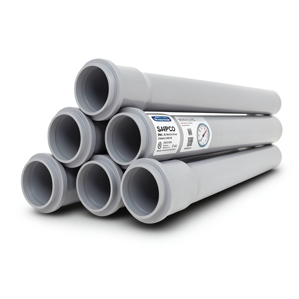 UPVC Pipes PN 4 Bar Size 280 mm Thickness 5.5 mm Gray Color | SAPPCO