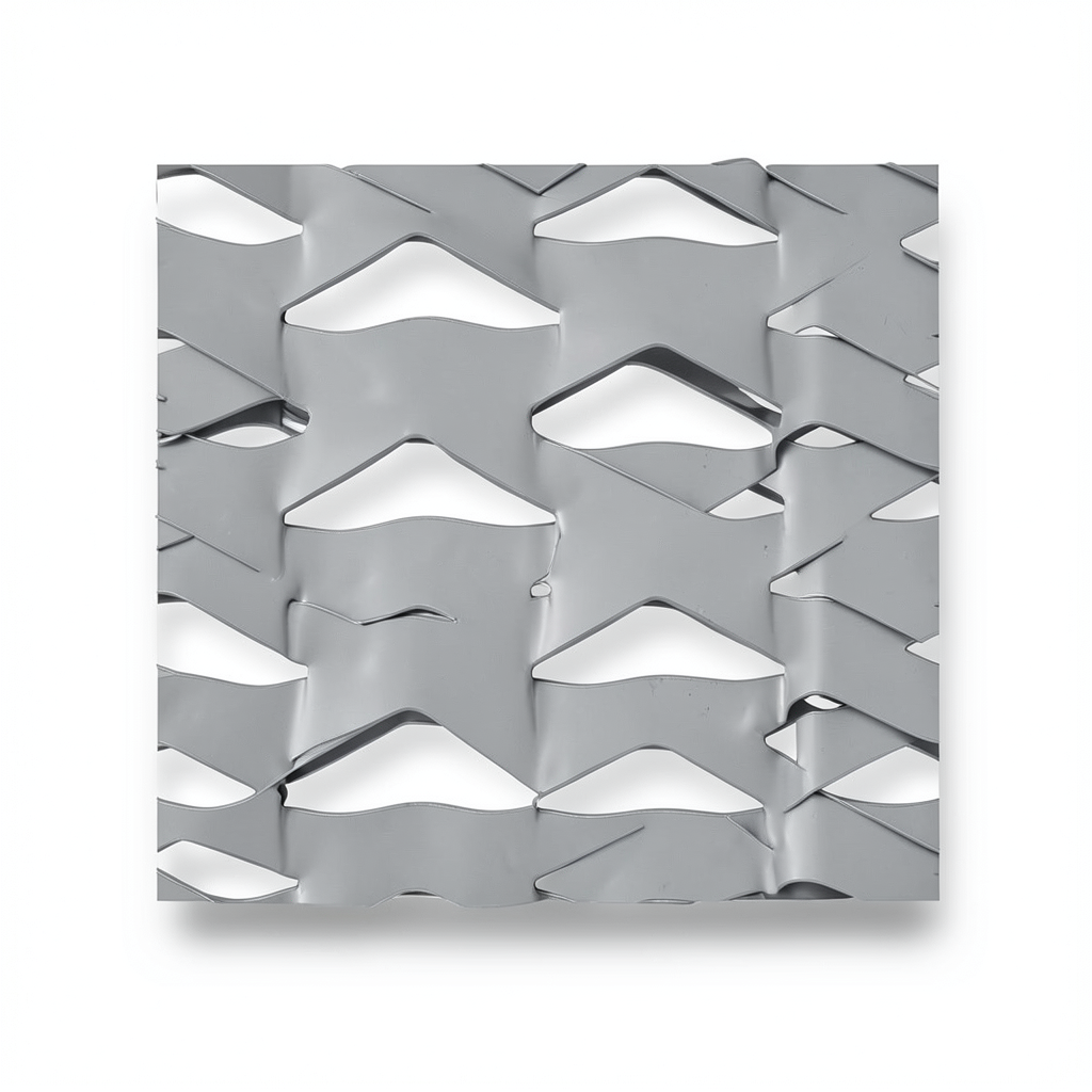 سلك شبك ممدد حديد مدرفل على الساخن سمك 1.2 مم، مقاس 2.44×4 متر تصميم معماري