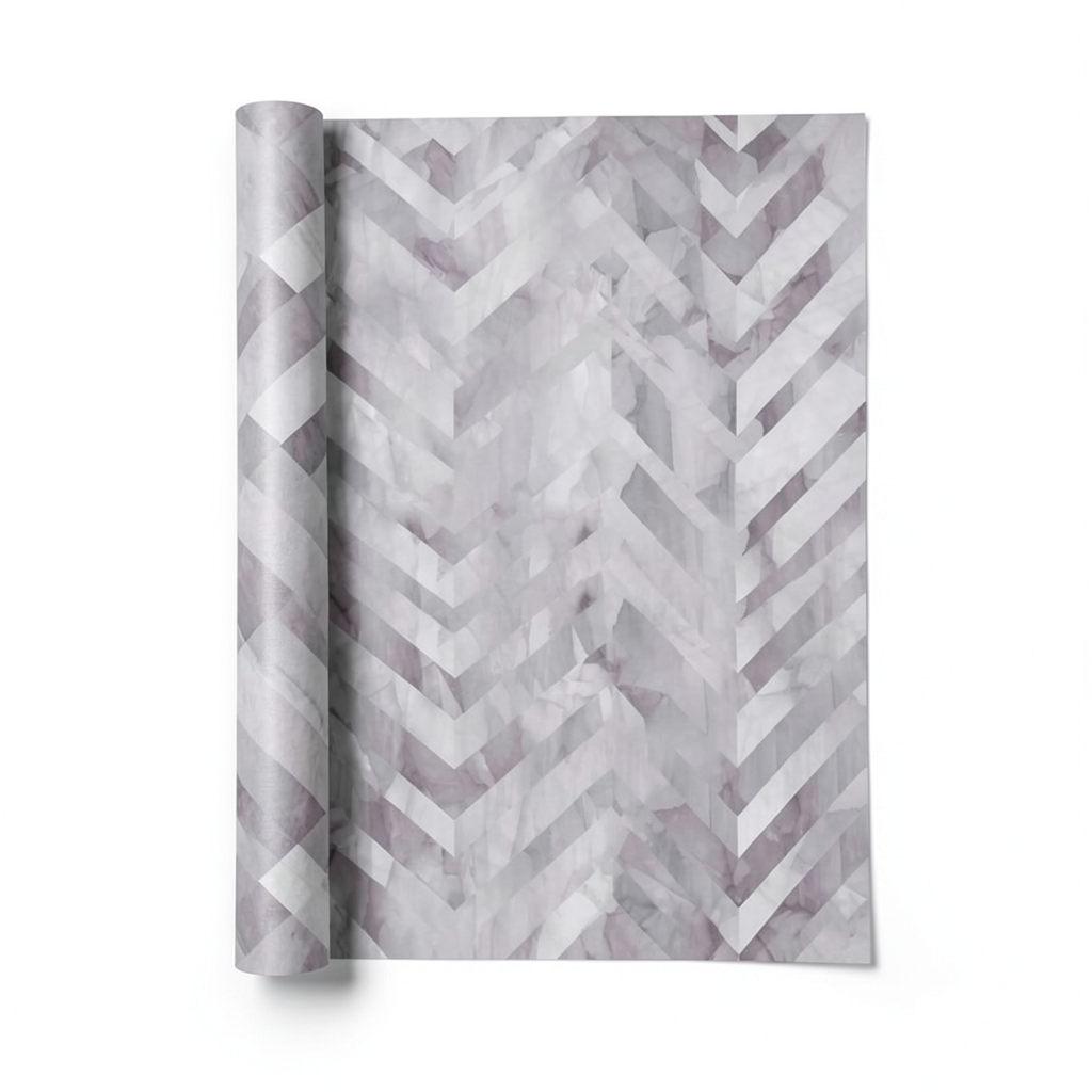 Spanish Wallpaper Gray Color Geometric Design, Size 10mx0.53m, Model 1104-2