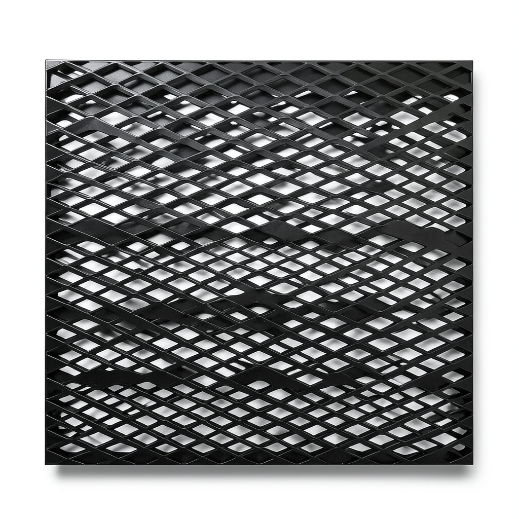 Hot Rolled Black Steel Expanded Metal Mesh Thickness 3.8 mm Width 1.22 m Length 7 m