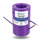 كابل نحاس THHN/THWN معزول PVC 105° قطر 5.9 مم 600 فولت طول 500 قدم بنفسجي | شركة الفنار