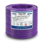 كابل نحاس THHN/THWN معزول PVC 105° قطر 8.8 مم 600 فولت طول 500 قدم بنفسجي | شركة الفنار