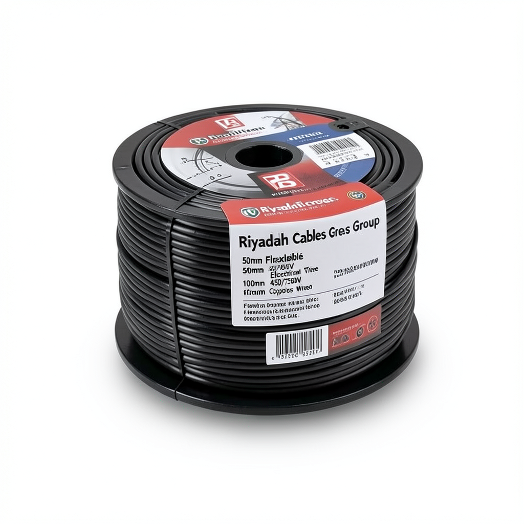 سلك كهربائي نحاس شعر 50mm 450/750 فولت طول 1000m لون أسود | مجموعة كابلات الرياض
