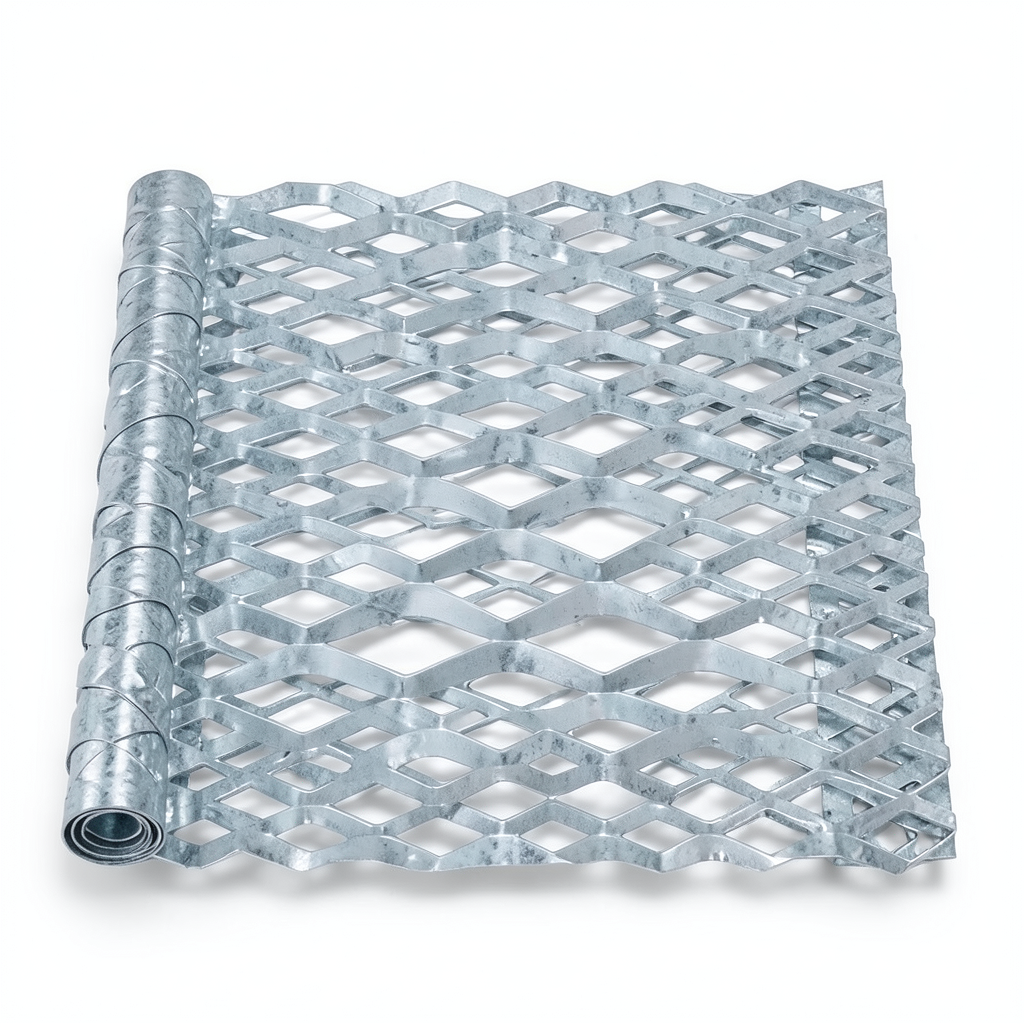 Galvanized Steel Expanded Metal Mesh Thickness 4.8 mm Width 1.22 m Length 7 m