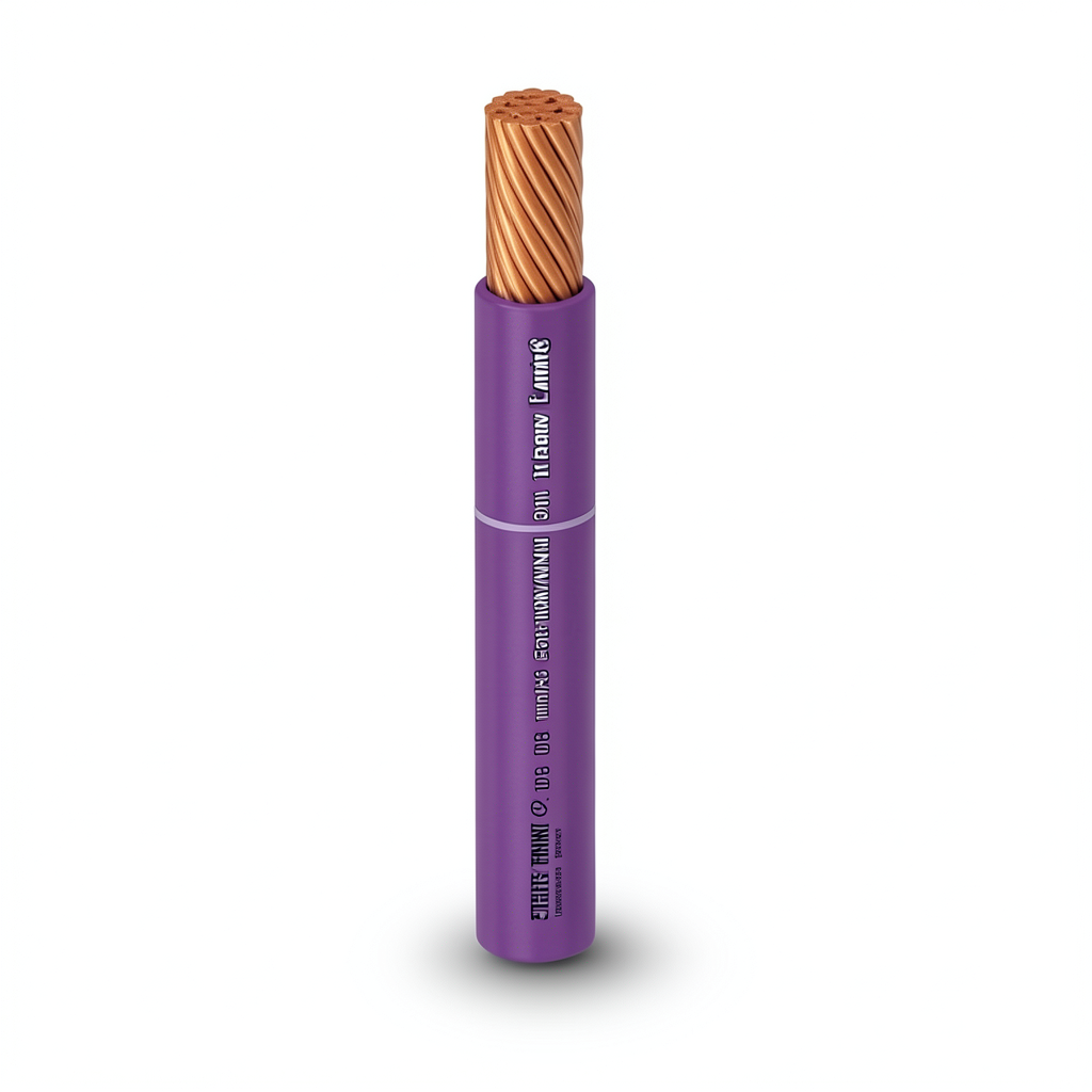 كابل نحاس THHN/THWN معزول PVC 105° 16.1 مم قطر 600 فولت 500 قدم بنفسجي | شركة الفنار