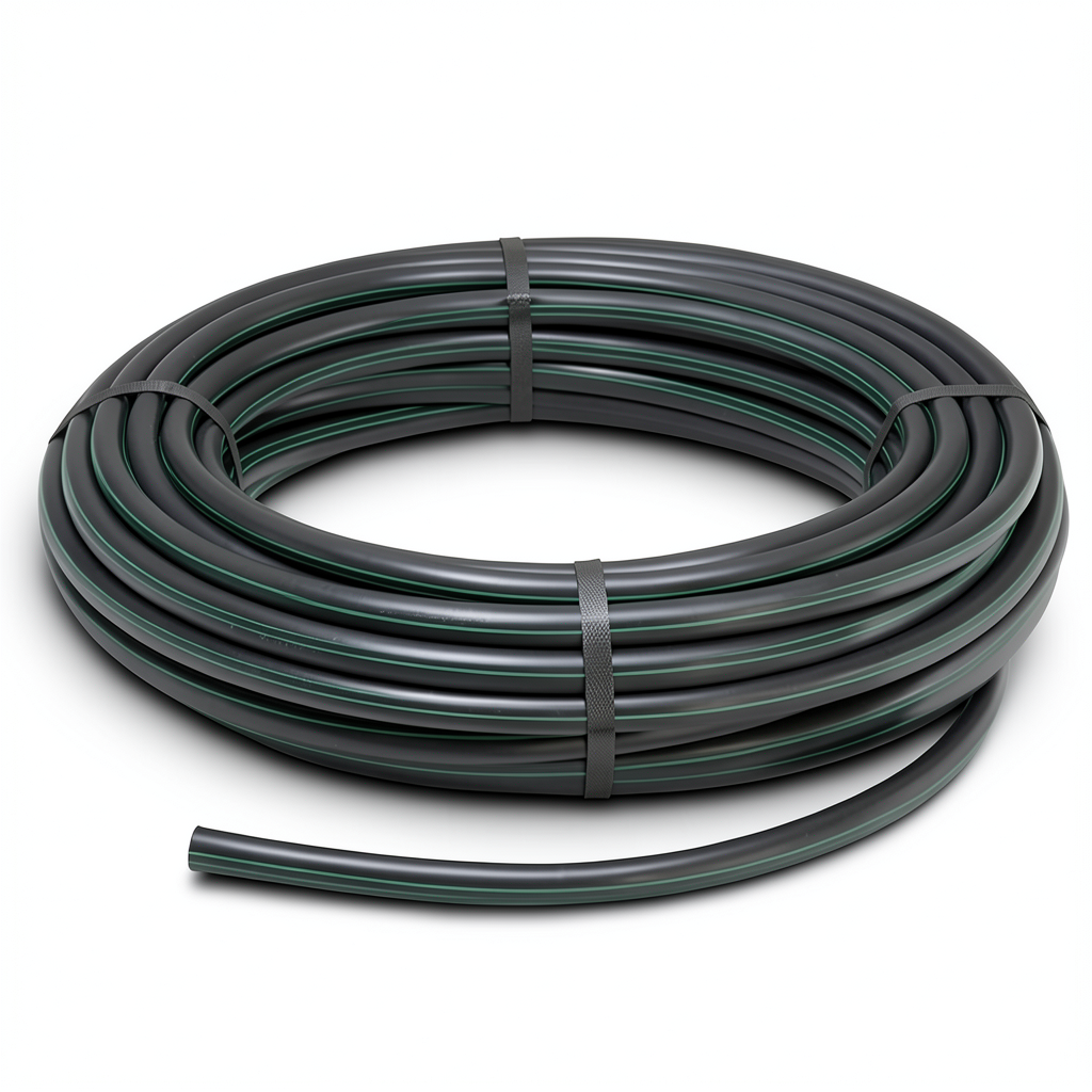 لفة أنابيب HDPE ضغط 9.8 بار [PE 63] قطر خارجي 90 مم SDR 9 لون أسود