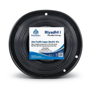 لفة سلك 120 ملم نحاس مرن 450/750 فولت 1000 متر أسود | مجموعة كابلات الرياض