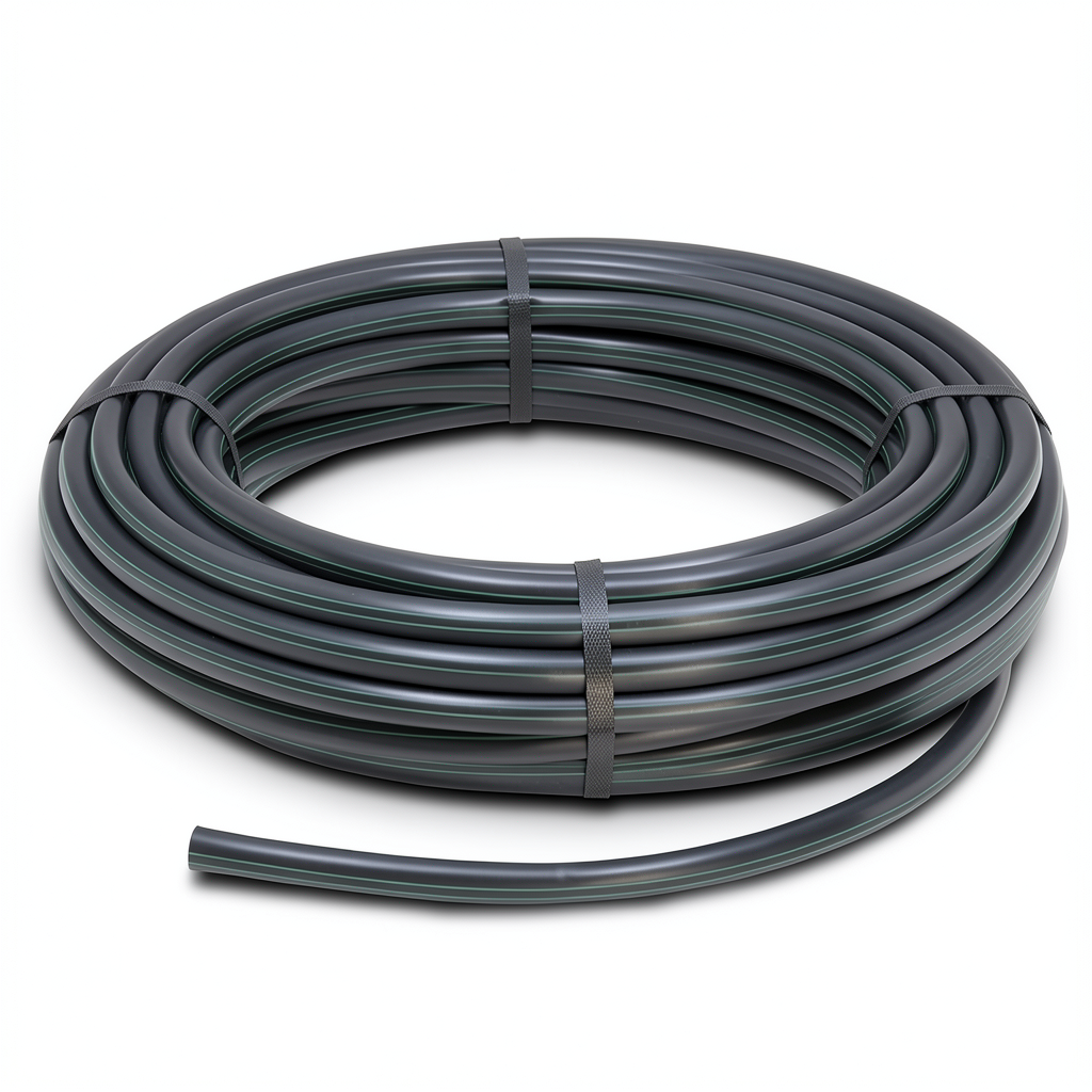 لفة أنابيب بلاستيك HDPE ضغط 9.8 بار PE 63 قطر خارجي 125 مم SDR 9 لون أسود