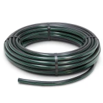 لفة أنابيب HDPE ضغط 15.7 بار PE 63 قطر خارجي 160 مم SDR 6 أسود مع خطوط خضراء